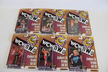 6 WCW Series #1 Talking Cards Complete Set All New In Package
