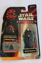 Star Wars Episode 1 Darth Sidious Talking Igure CommTech Chip New In Package