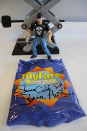 WWF Toy Fare Stone Cold Steve Austin Figure And Signed By Steve Austin Toy Fare Bag