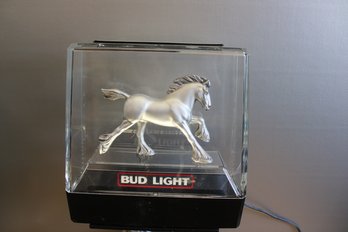 1982 Budweiser Light Clydesdale Bar Light Tested And Works 10' X 9' X 3'