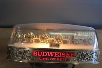 Budweiser King Of Beers Lighted Bar Light On A Clamp 4' X 9'