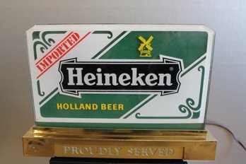 Heineken Holland Beer Proudly Serces Lighted Sign  7' X 10' X 3'