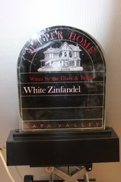 Sutter Home Wine By The Glass White Zinfandel Lighted Bar Sign Tested And Works 16' X 13' X 3 1/2'