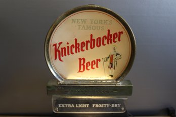 Vintage Knickbocker Beer Lighted Sign With Clamp Tested And Works 10' X 8' X 5'