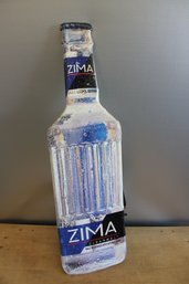 Zima Tin Sign 1993 Measures 30' Tall And 8 1/2' Wide