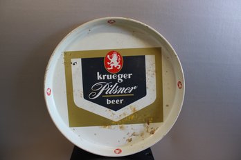 Krueger Pilsner Beer Metal Tray 12' Diameter