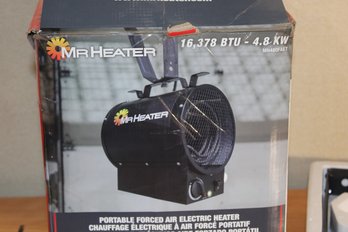 Mr. Heater 16, 3278 BTU 4.8KWPortable Forced Hot Air Electric Heater New In Open Box Never Used
