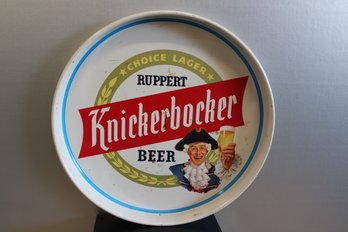 Ruppert Knickerbaocker Beer Metal Tray 12' Diameter