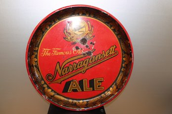 Naragansett Ale Metal Tray 13' Diameter