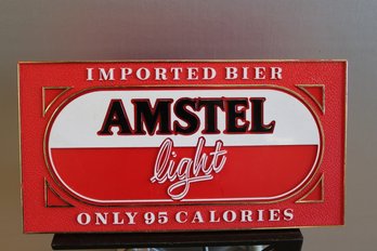 Amstel Light Table Tent Plastic Sign 5' X 9 1/2'