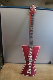 3D Budweiser Guitar Cardboard Advertisement 39' Tall