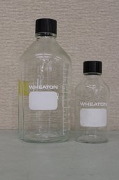 Wheaton Glass Bottles With Screw Cap 1000 Ml. And 250 Ml.