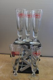 Miller Pilsner Glasses Set Of 5 Glasses