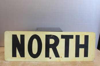 North Enamel Metal Sign 8' X 24'