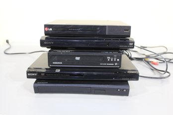 STACK Of 5 DVD  Players, Samsung, Sony X 2, Magnavox, LG