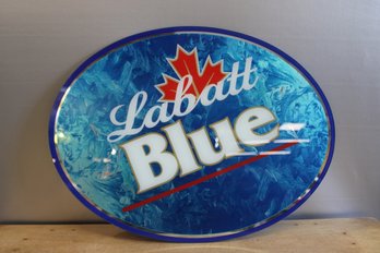 Labatt Blue Oval Glass Wall Advertisement 18' X 24'