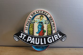 St. Pauli Girl Plastic Wall Advertising Sign 12' X 15'