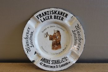 Tin Ashtray Franziskaner Lager Beer