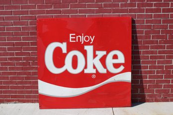 'Enjoy Coke' Large Tin Sign 46' X 47'