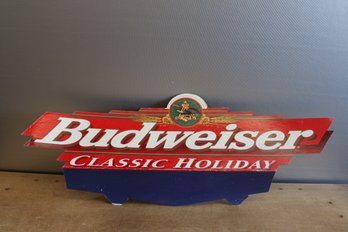 Budweiser Classic Holiday Cardboard Sign 10' X 24'