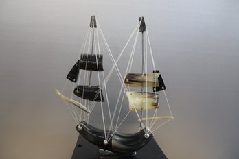 Sailing Ship With Horn Sculpture Aruba 10 1/2' X 10'