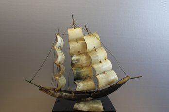 Tall Ship With Bone Accents 11' X 13'