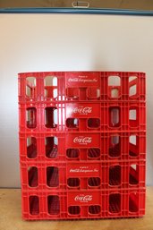 Coca Cola Plastic Crates (5) 18 1/2' X 12' X 4'