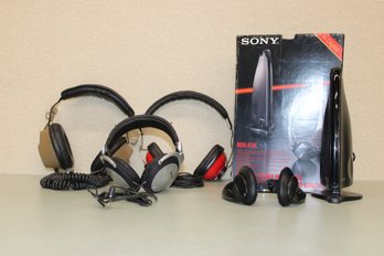 Headphones Lot Cordless Stereo Headphones Sony MDR-IF5K In Original Box Realistic Nova40, Dynex, Spray Loud