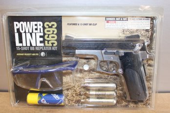 Power Line 5693 High Powered Air Gun 15 Shot BB Repeater Kit Toy Gun