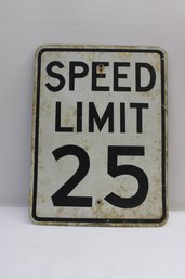 Speed Limit 25 MPH Sign 24' X 18'