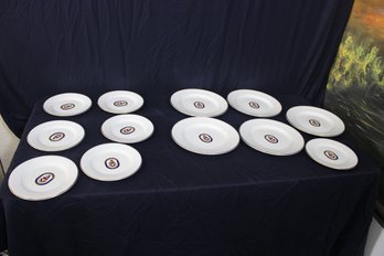 USS Valley Forge Plates (5) 9-1/2 Inch And (7) 7-1/4 Inch