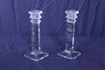Crystal Candle Sticks 7-1/2 Inches