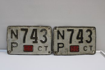 License Plates NP 56 CT 9 1/2' X 6' (2)