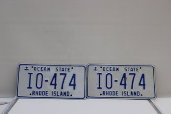 License Plates IO 474 RI 12' X 6' (2)