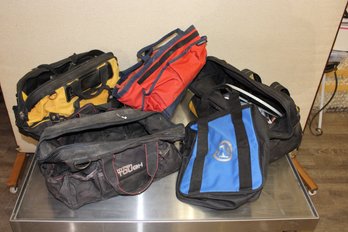 5 Tool Bags With Assorted Tools And Accessories Included