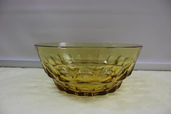 Large Amber Serving Bowl 4 1/2' X 10 1/4'