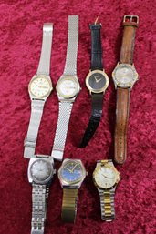 Lot Of Watches (7) Including Citizen Gruen Geneva Lorus Seiko Timex Waltham