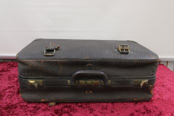 Vintage Leather Suitcase 24' X 14' X 8'