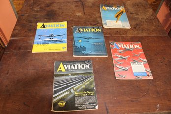 5 Aviation Magazines 2 1939s, 1 1940, 2 1942s