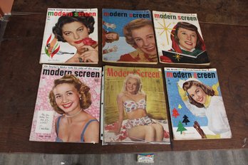6 Modern Screen Magazines  Ava Gardner June Allison, Esther Williams, Jane Powell, June Haver