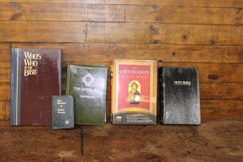 5 Religious Books: Who's Who In The Bible, The Holy Bible, The Living Bible, The Orthodox Study Bible, And