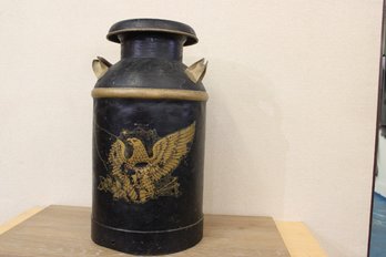 Milk Can With Eagle Solid No Rust