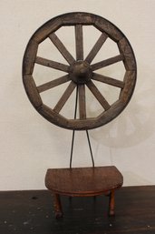 1800s Wagon Wheel Folk Art 17' Diameter