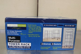 Living Home Storage Tower Rack 72' X 24' X 18' New In Box