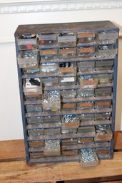 Hardware Organizer Box With Assorted Hardware 18' Tall X 12' Wide X 6' Deep