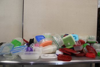 Mixed New And Used Plastic Containers
