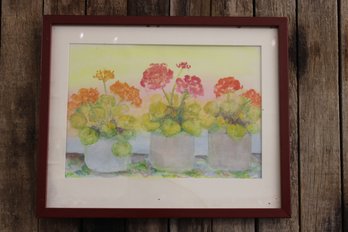Watercolor Matted And Framed 21' X 17'