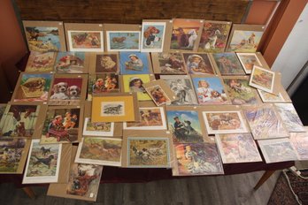 Saturday Evening Post And Others Photos/ Picture Cut Outs 44 Total Vintage And Antique Photos