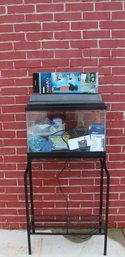 Fish Tank With Supplies And Stand 30' Tall 22.5' Wide, 10.75'deep, Tank 12.5' Tall, 20.5' Wide, 10.5' Deep