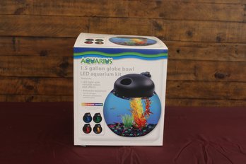 Aquarius 1.5 Gallon Globe Bowl LED Aquarium Kit New Open Box